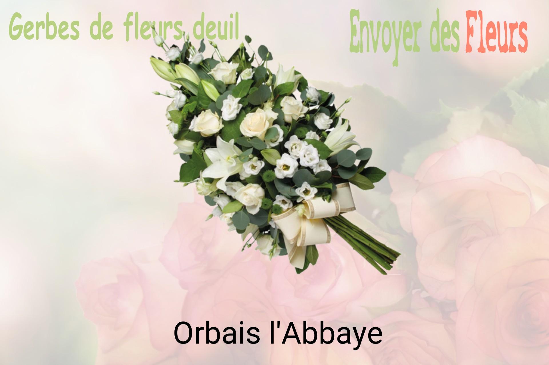 Gerbe de fleurs de deuil livrée à Orbais-l'Abbaye